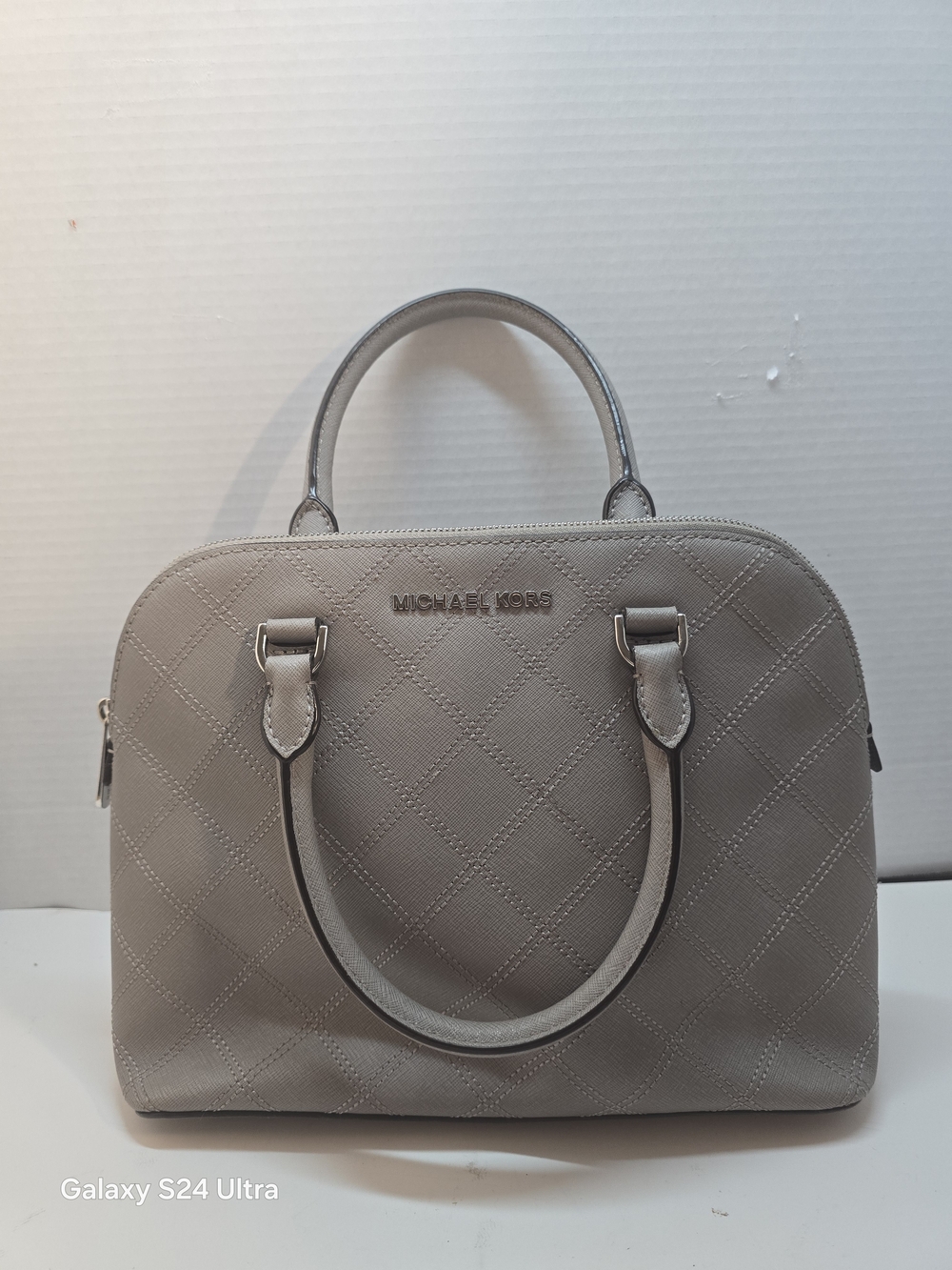 Michael Kors Quilted Dome Satchel — Taupe